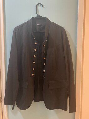 FHQ Collection Military Style Black Jacket